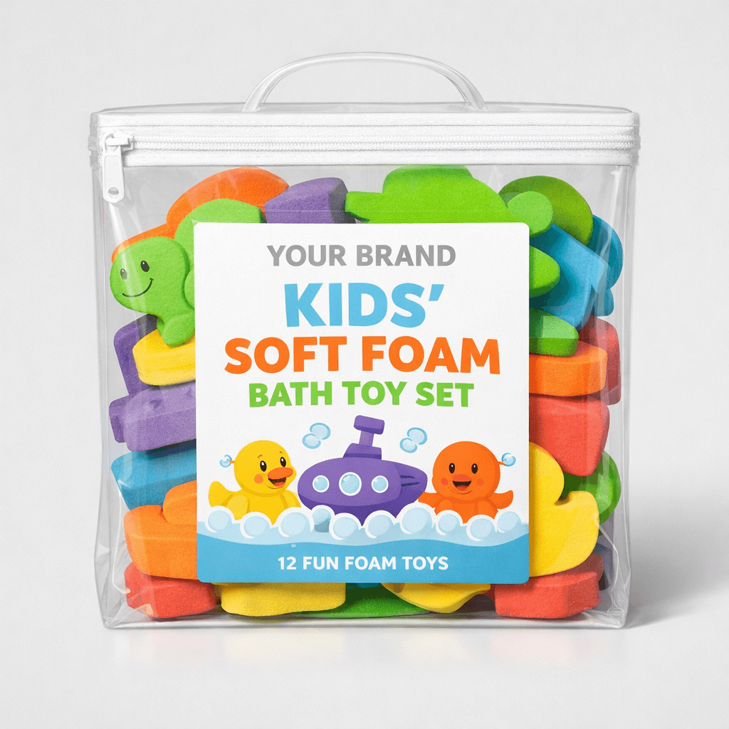 Kids’ Soft Foam Bath Toy Set private-label product concept