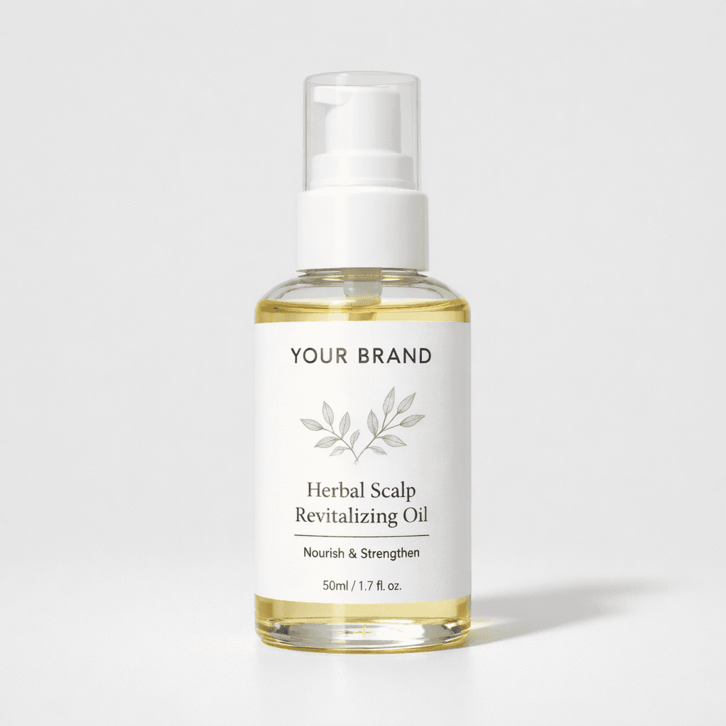 Herbal Scalp Revitalizing Oil private-label product concept