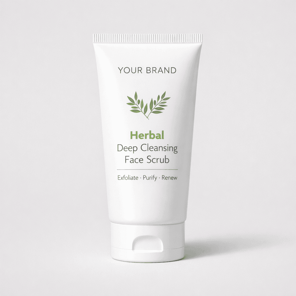 Herbal Deep Cleansing Face Scrub private-label product concept