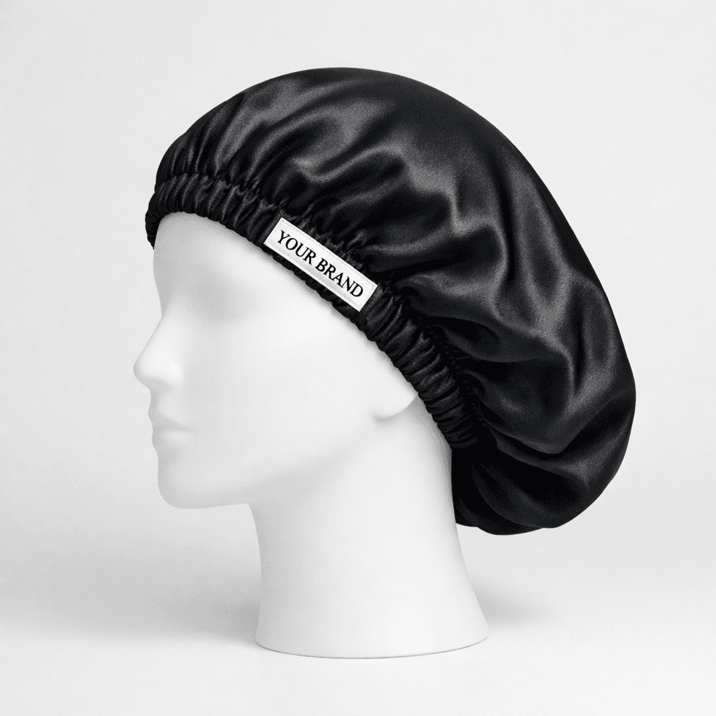 Unisex Soft Satin Sleep Cap private-label product concept