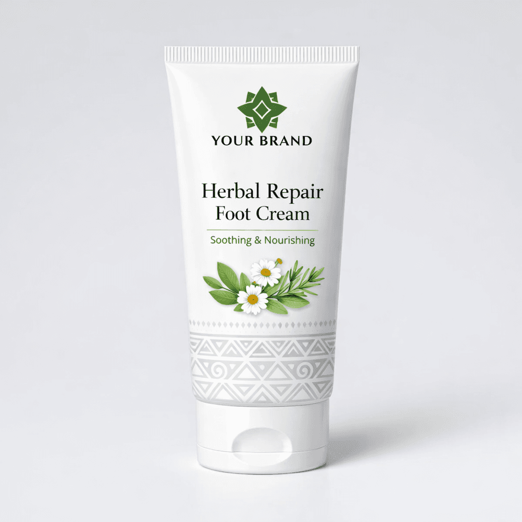 Herbal Repair Foot Cream private-label product concept