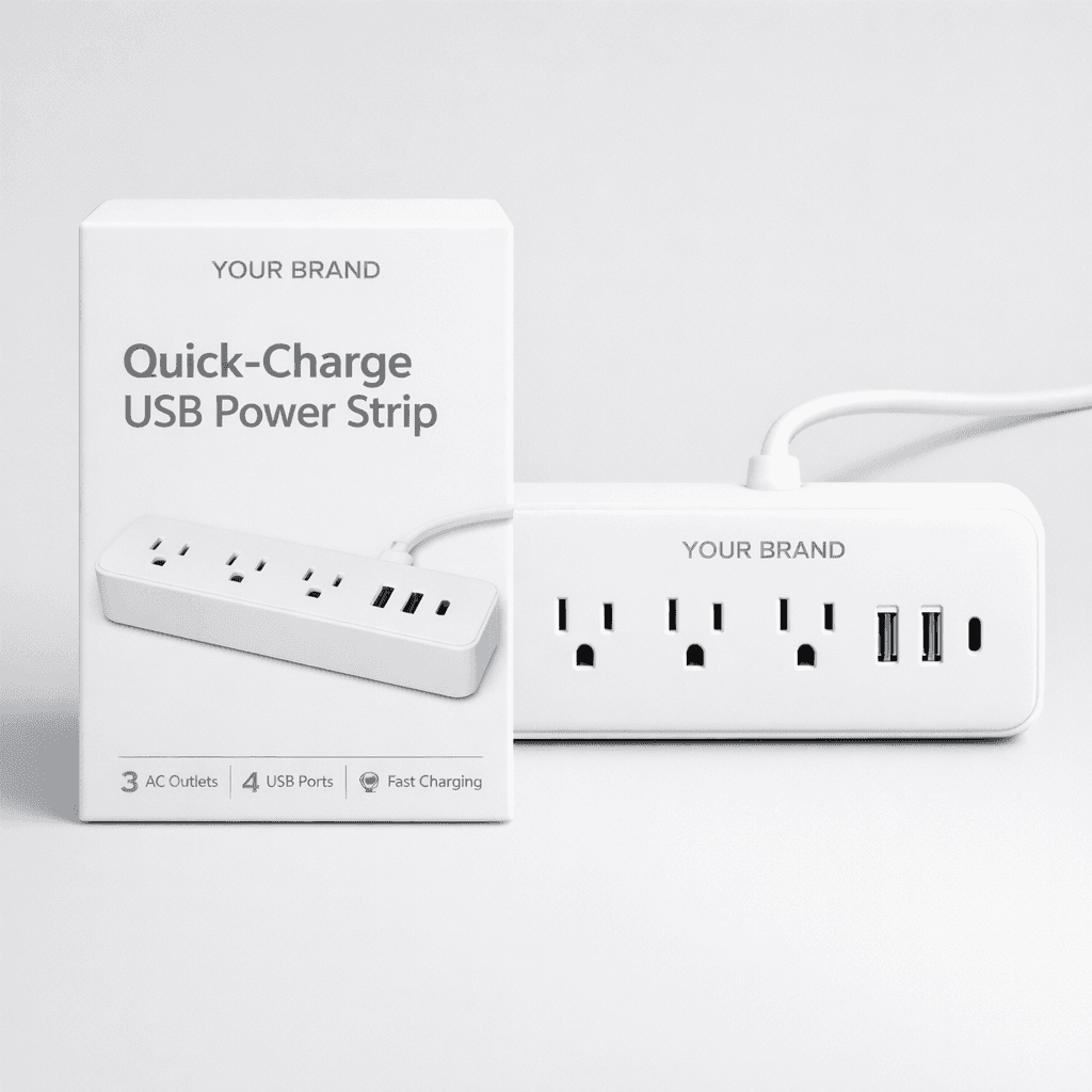 Quick-Charge USB Power Strip private-label product concept