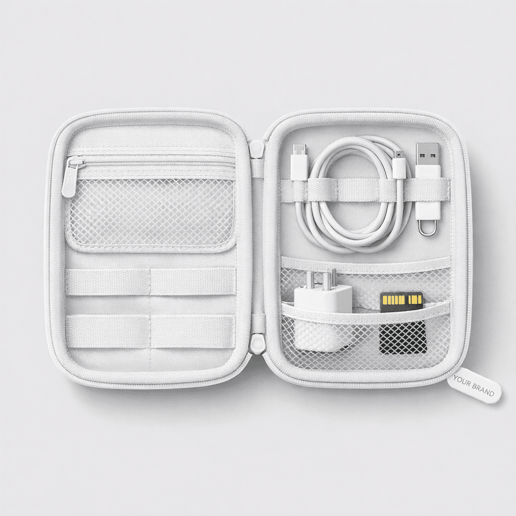 Portable USB Data Cable Organizer Case private-label product concept