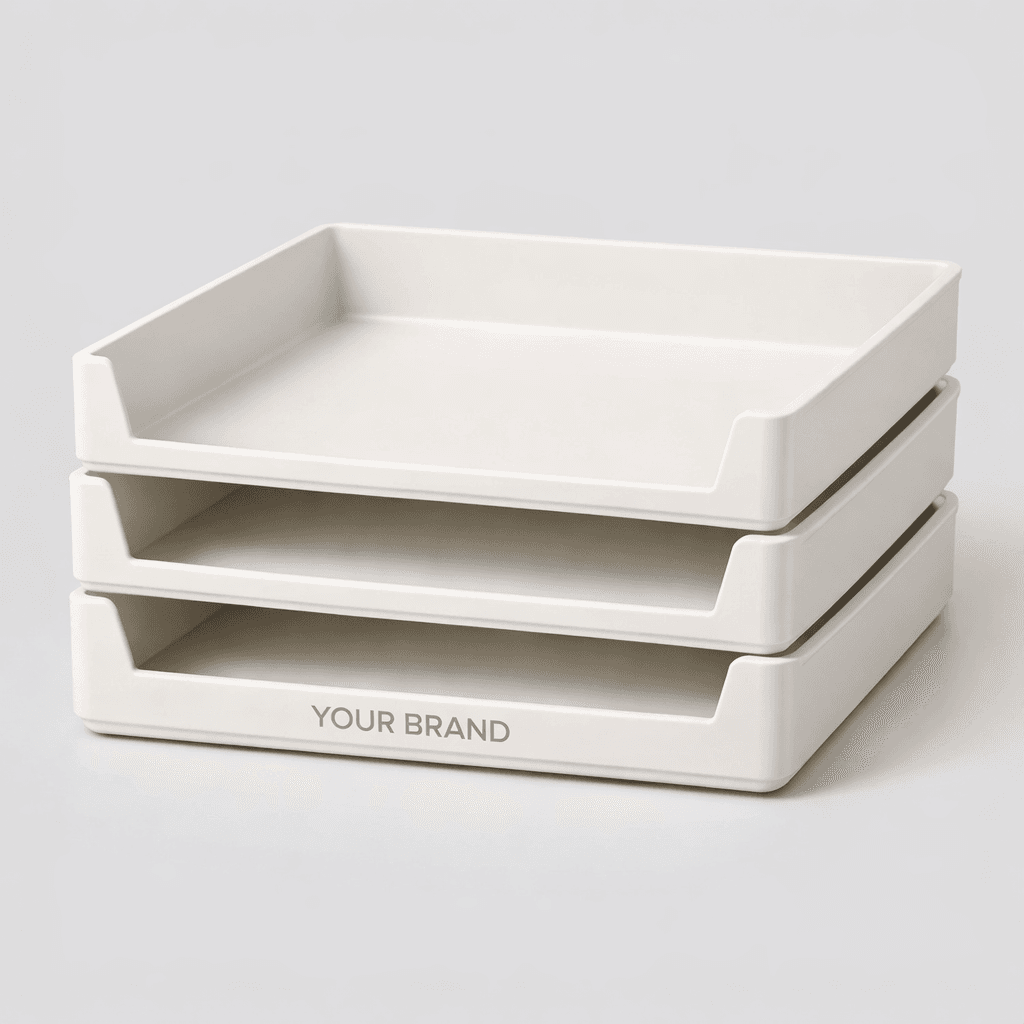 Stackable Plastic Desk Organizer Tray private-label product concept