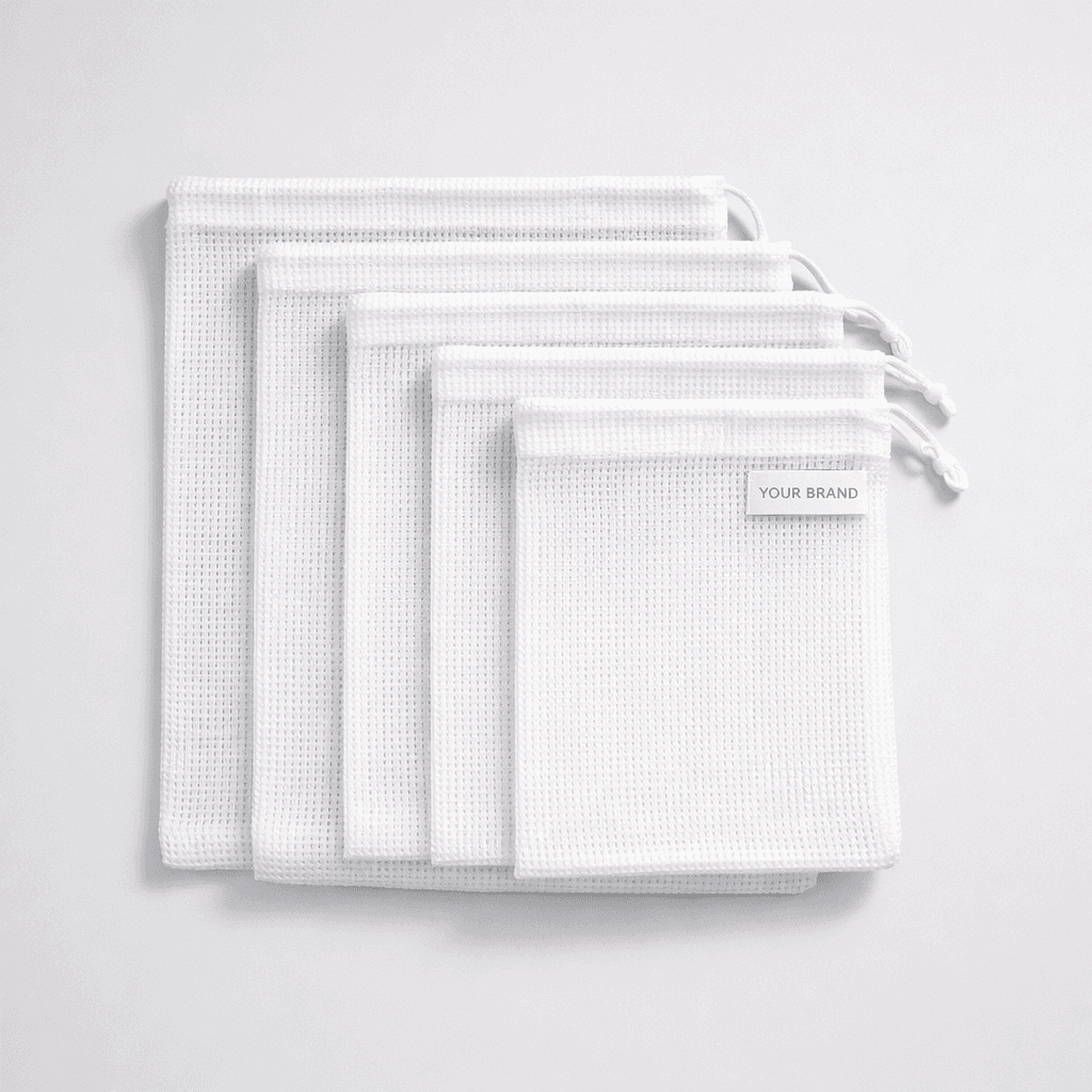 Reusable Mesh Produce Bags (Set of 5) private-label product concept