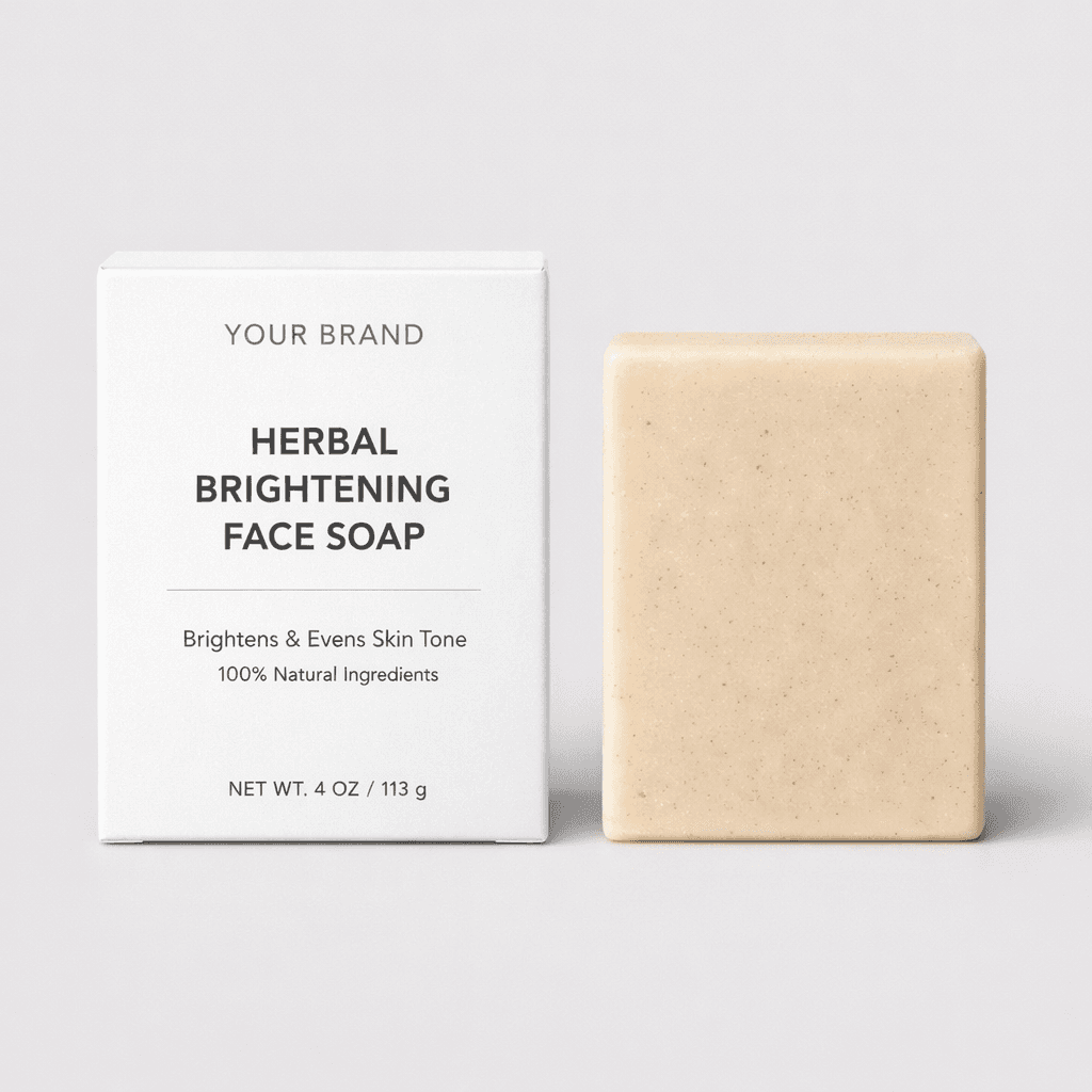 Herbal Brightening Face Soap private-label product concept