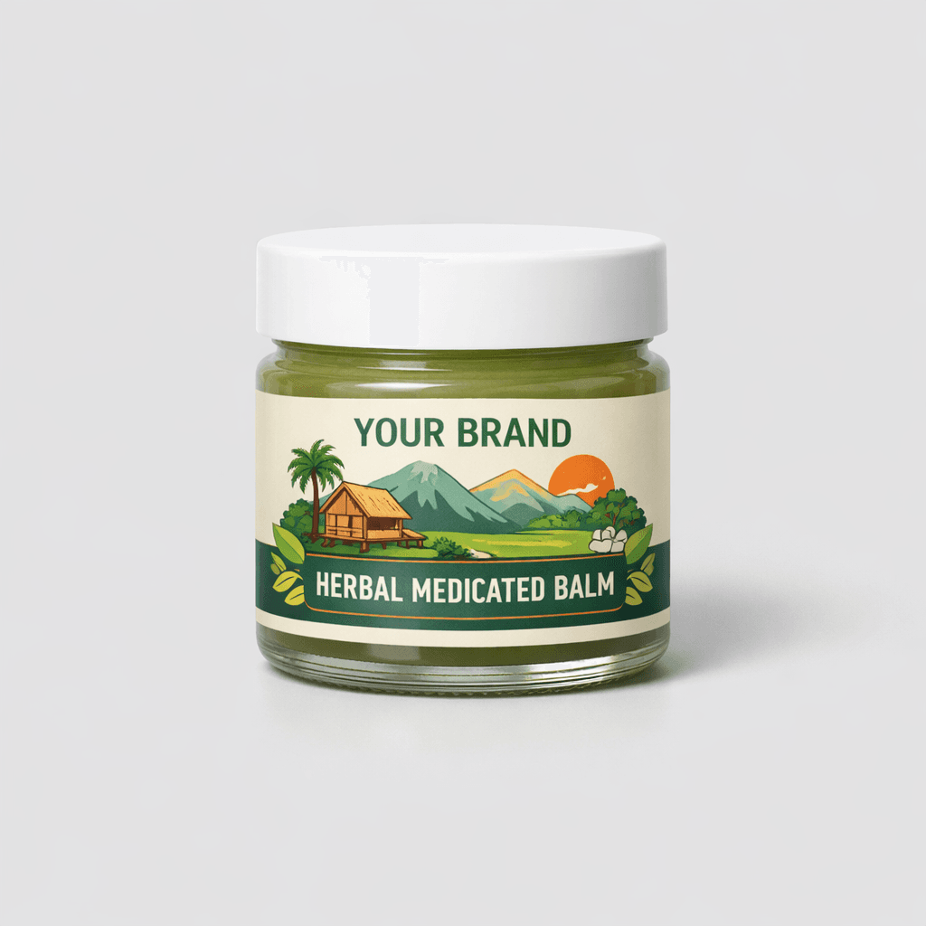 Herbal Medicated Balm private-label product concept