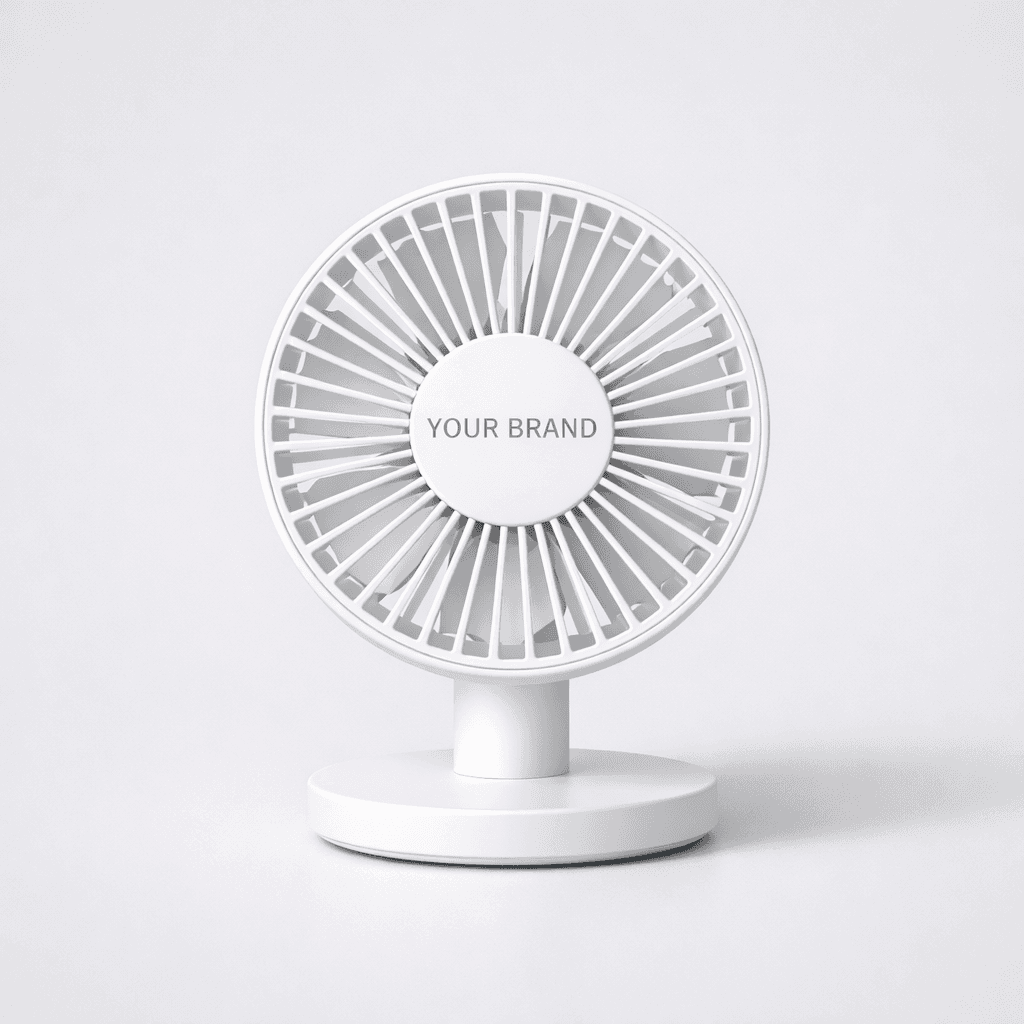 Portable USB Rechargeable Table Fan private-label product concept