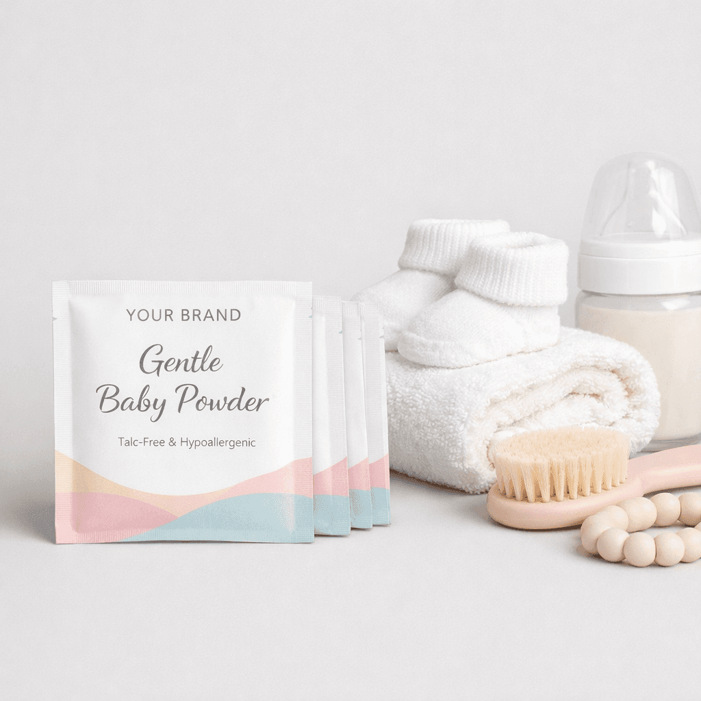 Gentle Baby Powder Sachets private-label product concept