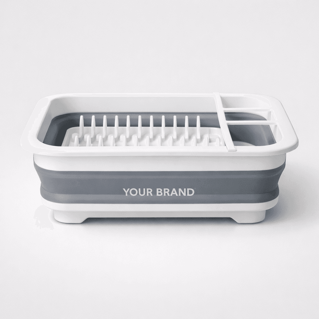 Plastic Collapsible Dish Drainer Rack private-label product concept