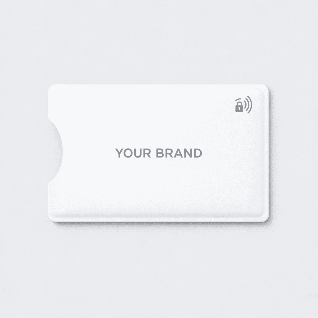 Slim RFID Card Protector Sleeve private-label product concept