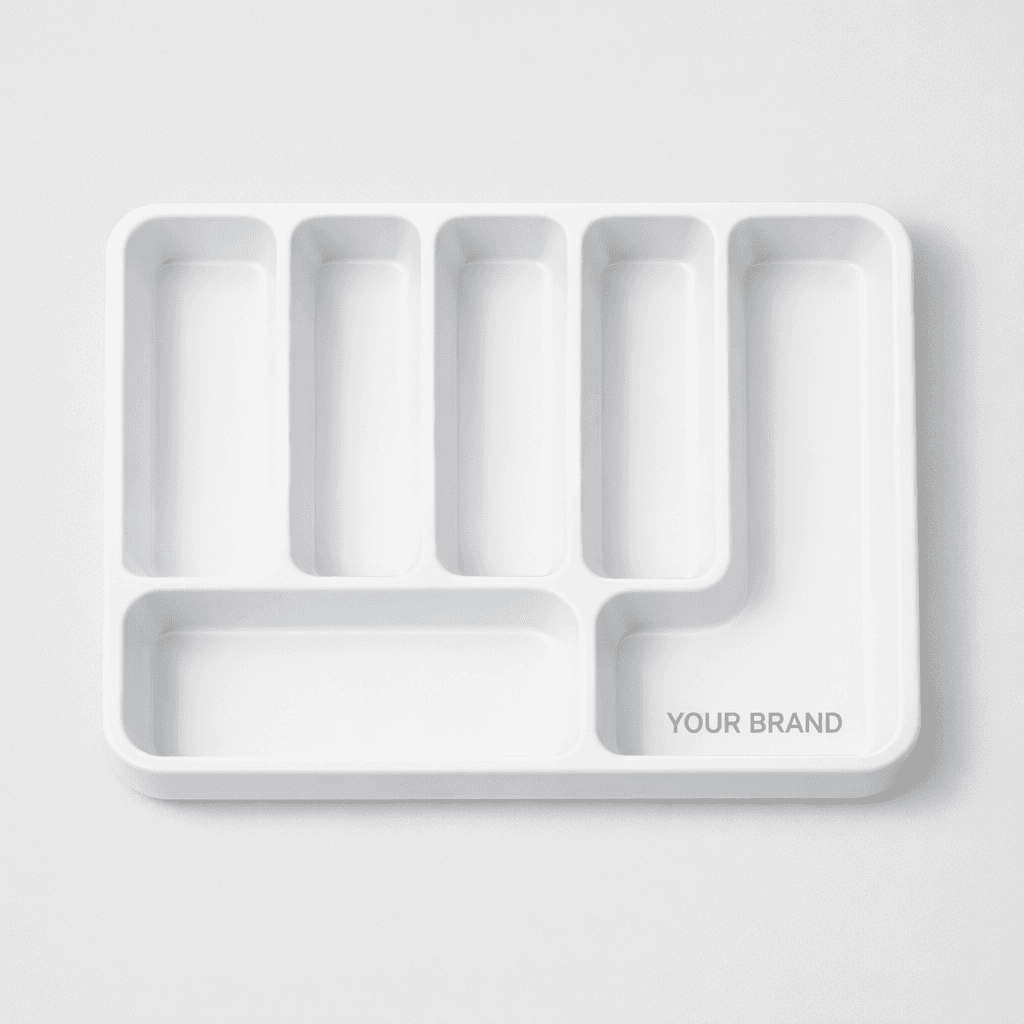Multi-Slot Plastic Cutlery Tray private-label product concept