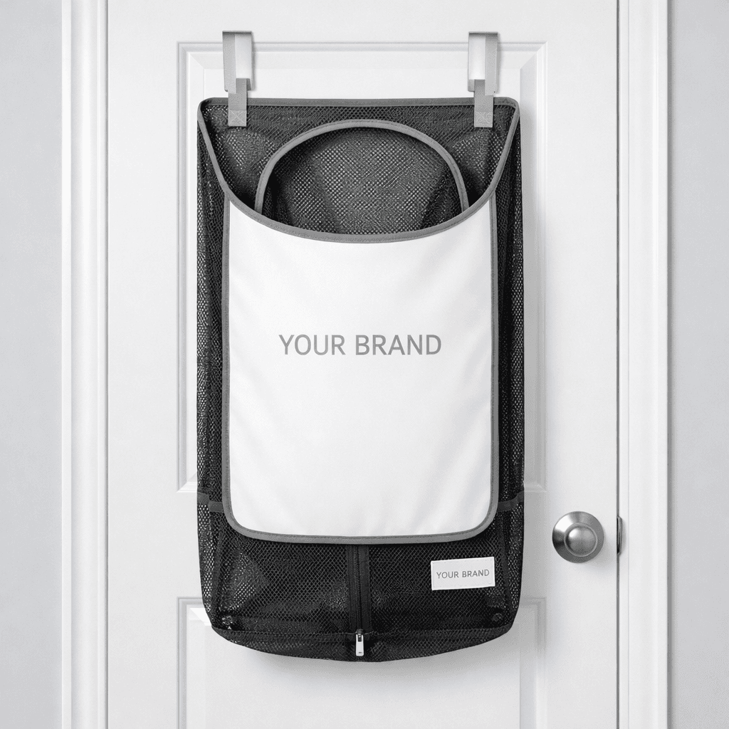 Detachable Hanging Mesh Laundry Hamper private-label product concept