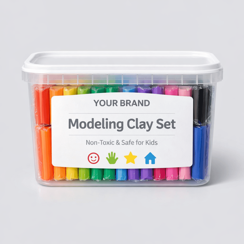 Colorful Kids’ Non-Toxic Modeling Clay Set private-label product concept