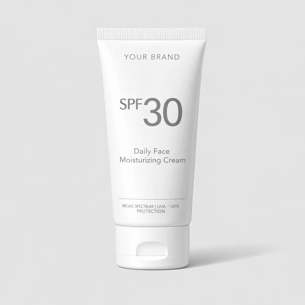 SPF 30 Daily Face Moisturizing Cream private-label product concept