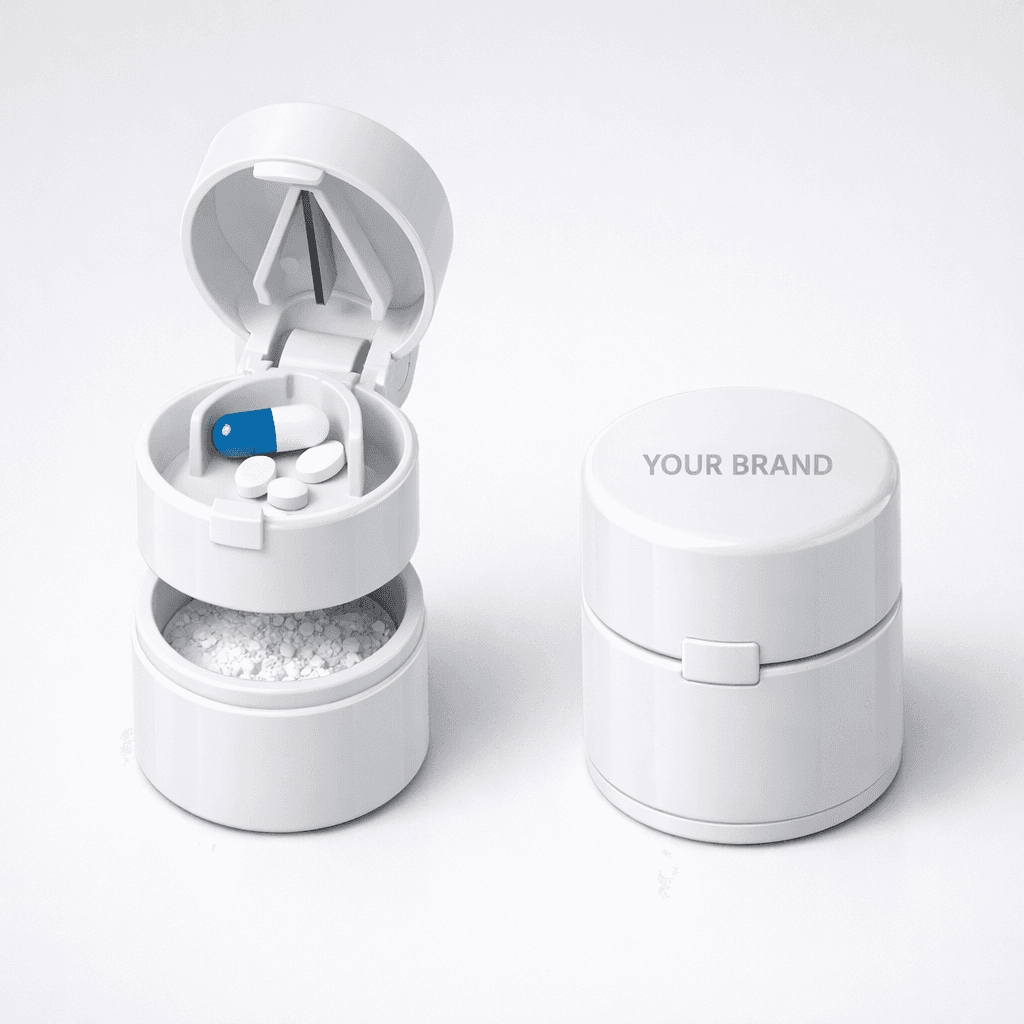 Portable Pill Cutter and Crusher private-label product concept