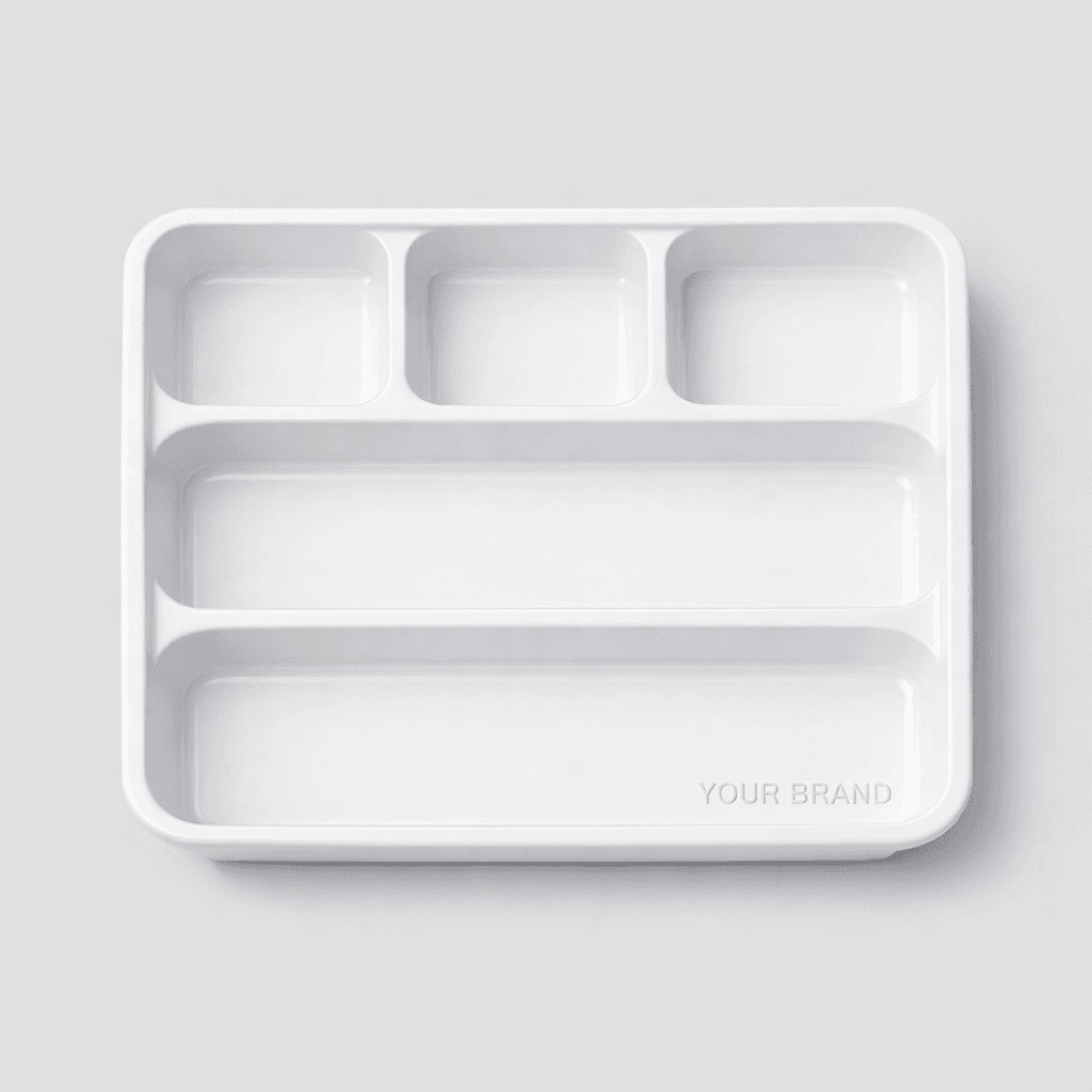 Plastic Multi-Compartment Cutlery Tray private-label product concept
