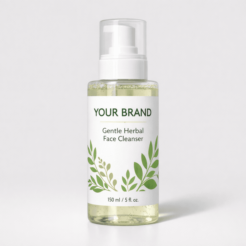 Gentle Herbal Face Cleanser private-label product concept