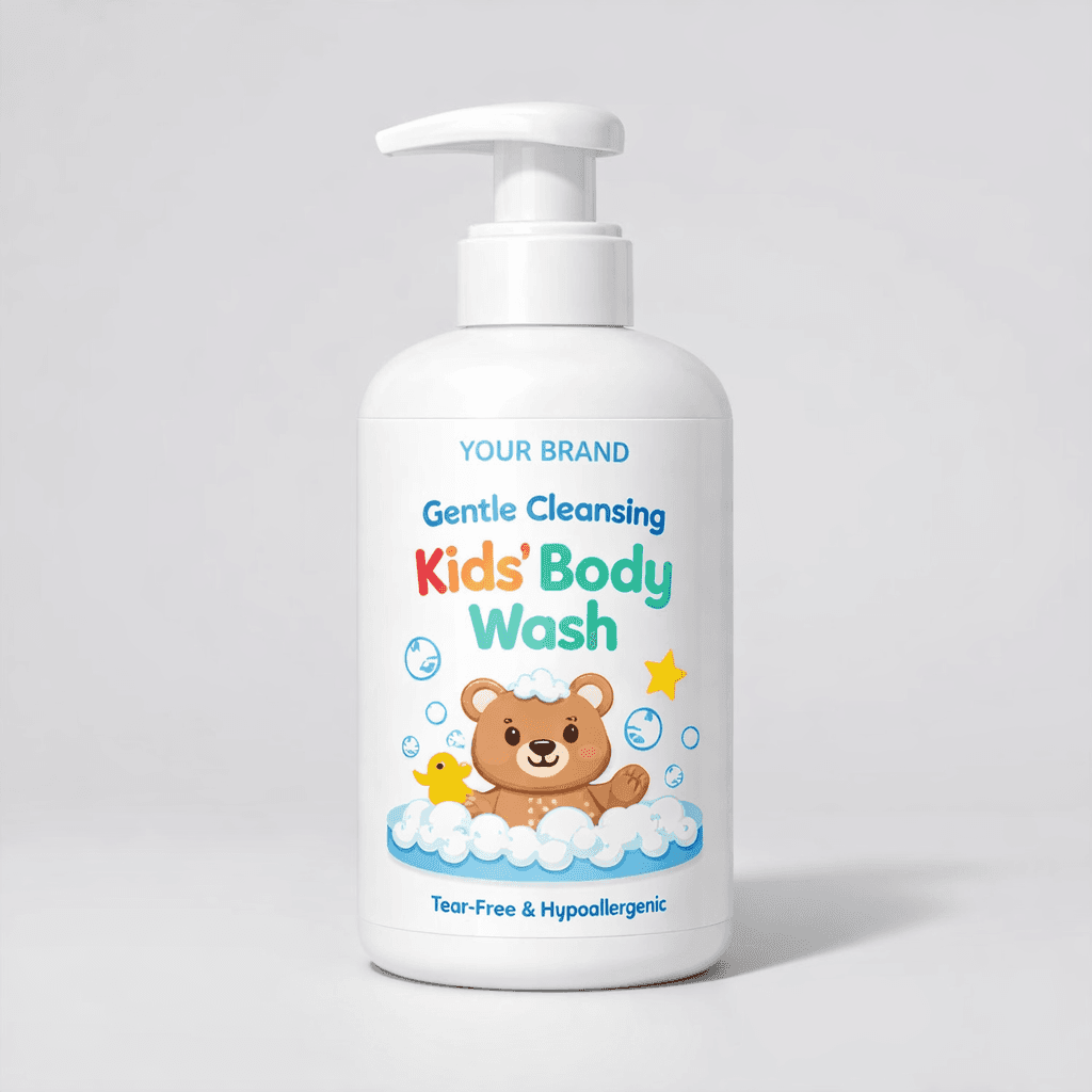 Gentle Cleansing Kids’ Body Wash private-label product concept