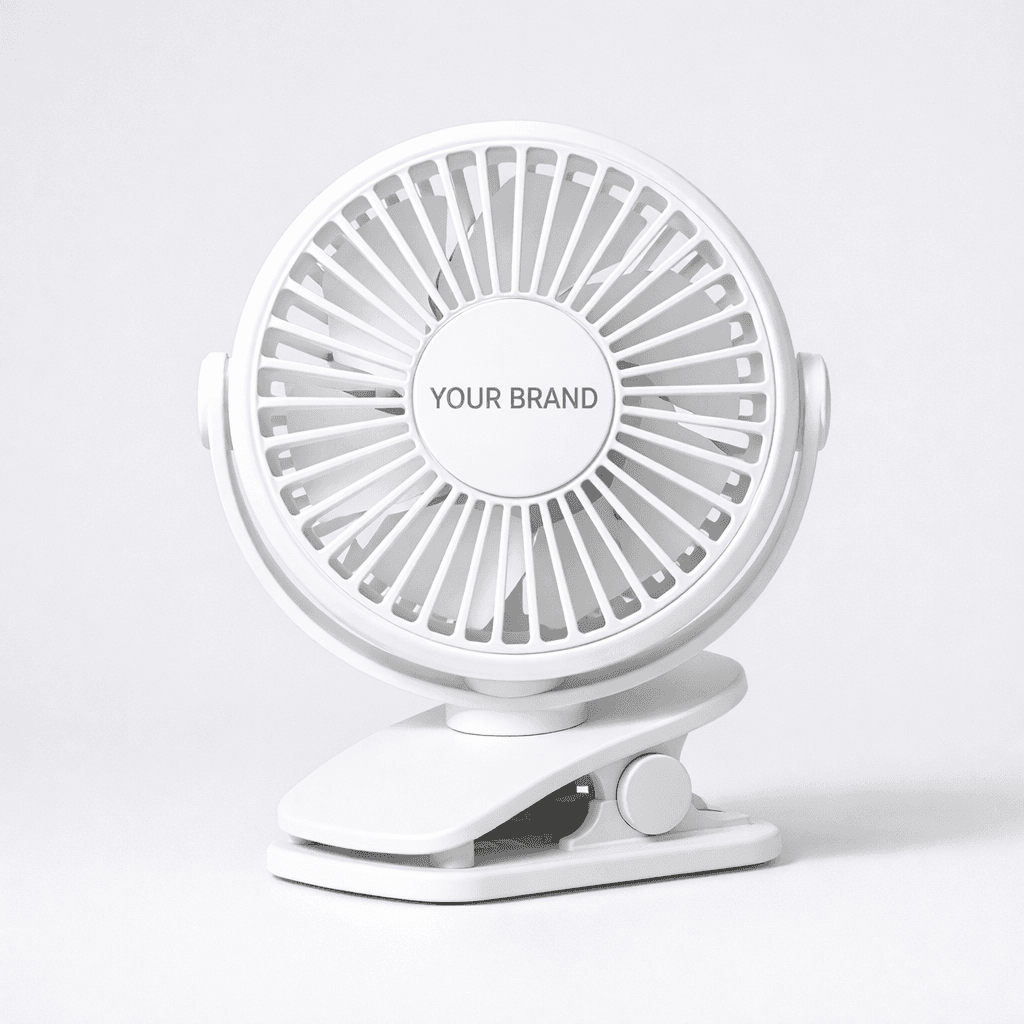 USB Rechargeable Clip-On Mini Fan private-label product concept