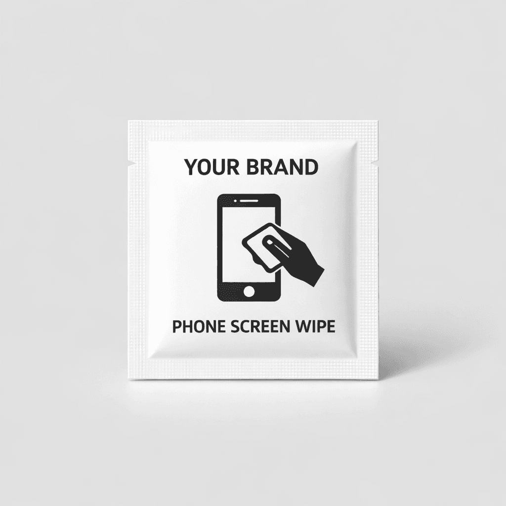 Compact Phone Screen Wipe Sachets private-label product concept