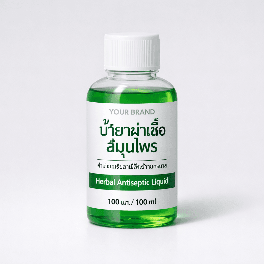 Herbal Antiseptic Liquid 100ml private-label product concept