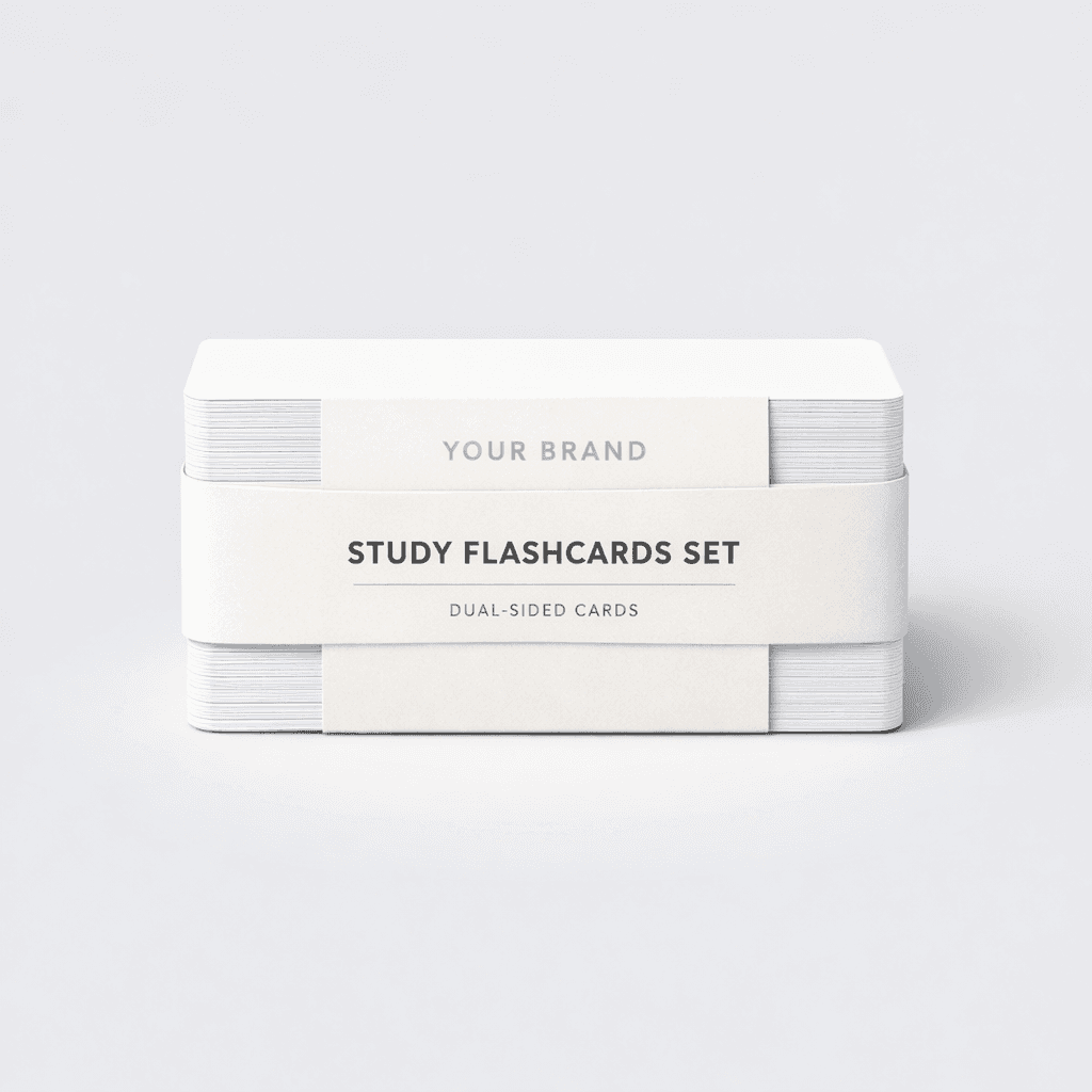 Dual-Sided Study Flashcards Set private-label product concept