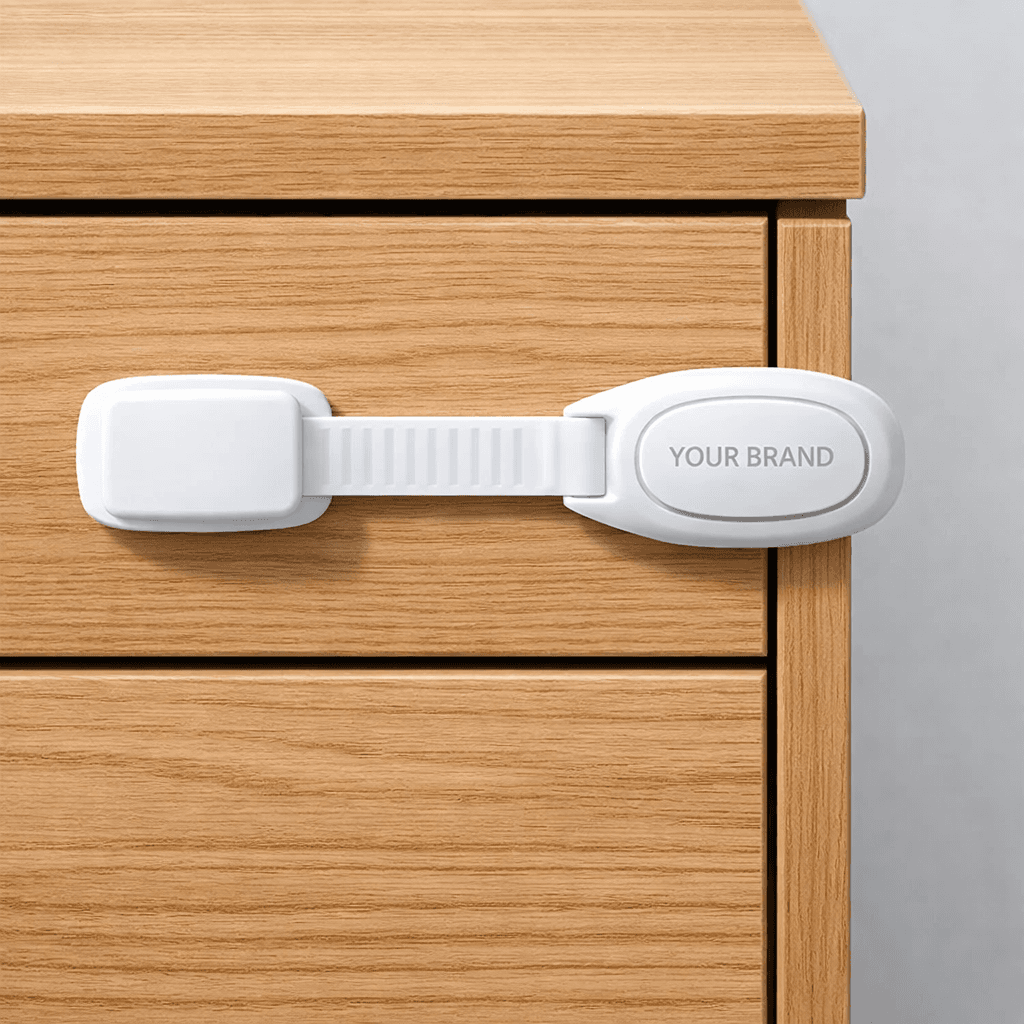 Children’s Adjustable Safety Drawer Locks private-label product concept