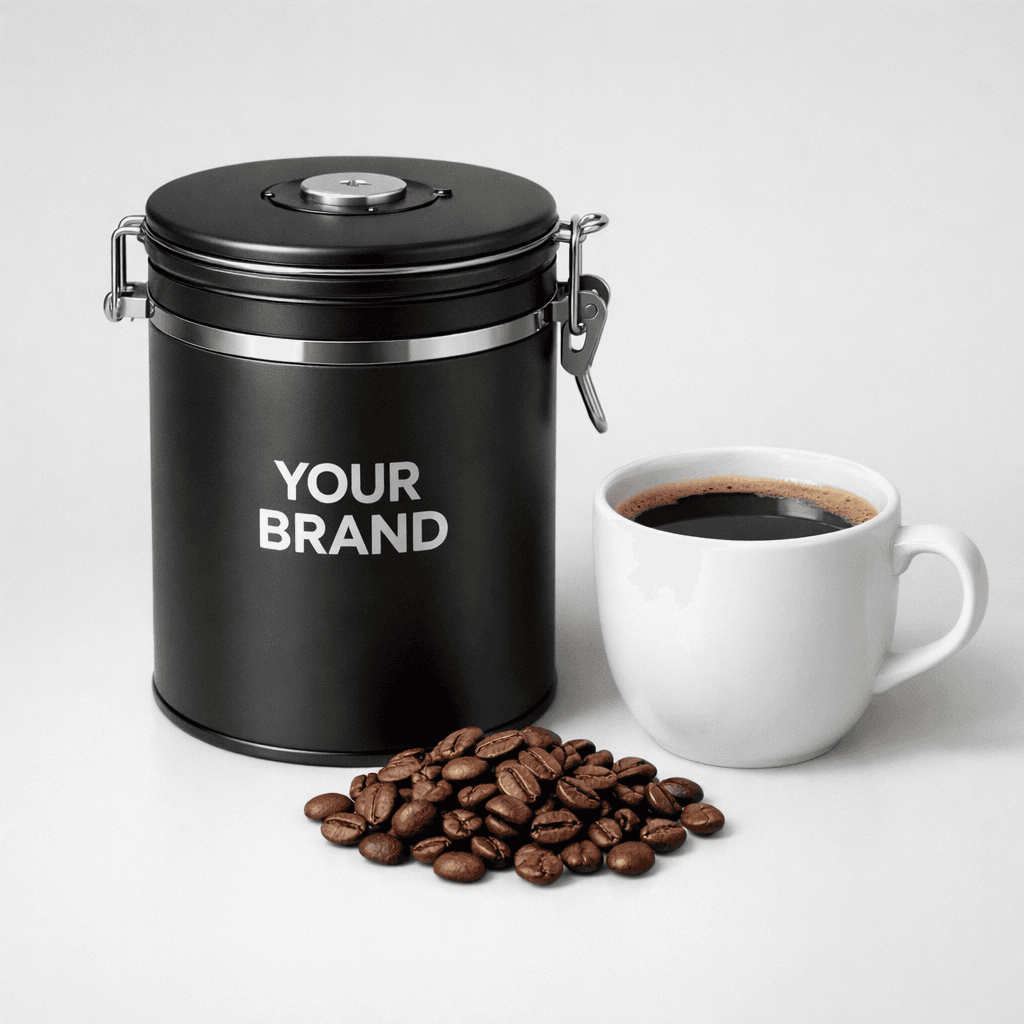 Coffee Canister with CO2 Valve private-label product concept