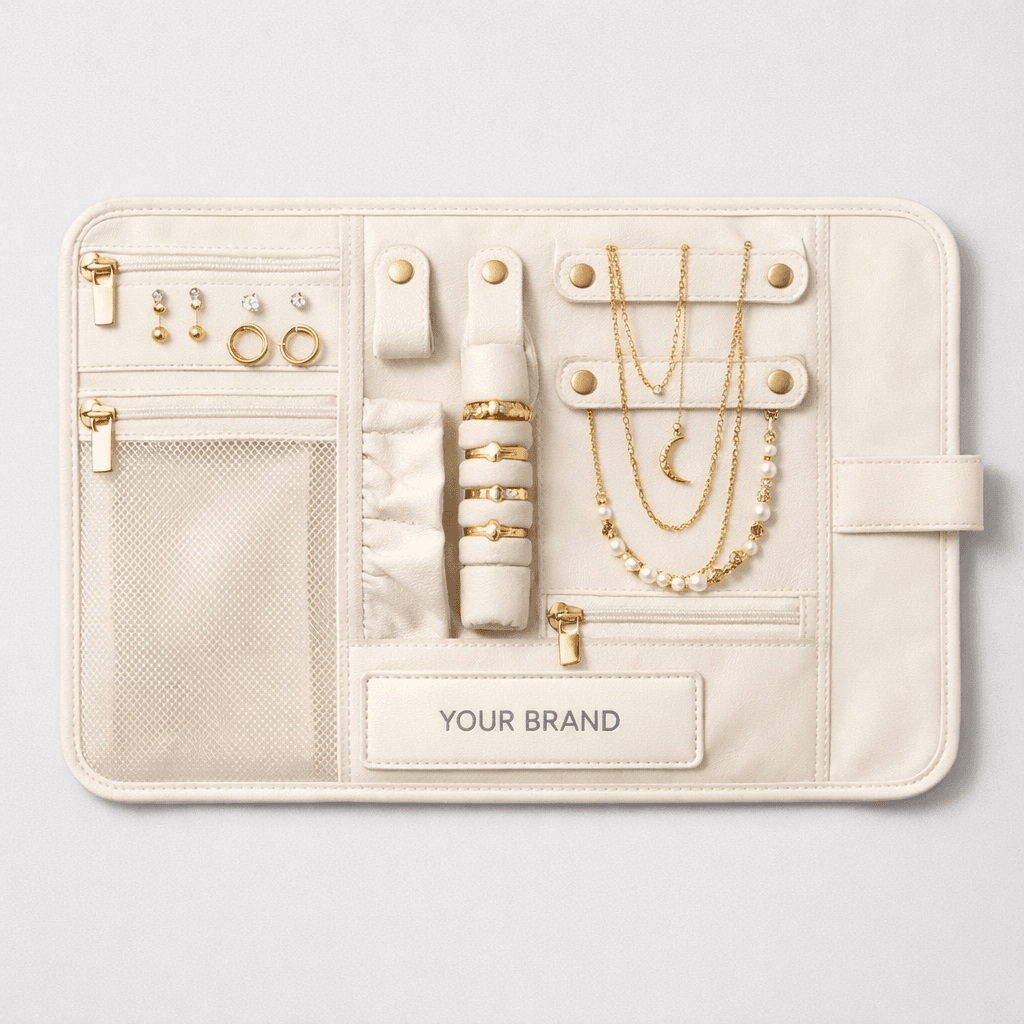 Travel Jewelry Organizer Roll private-label product concept