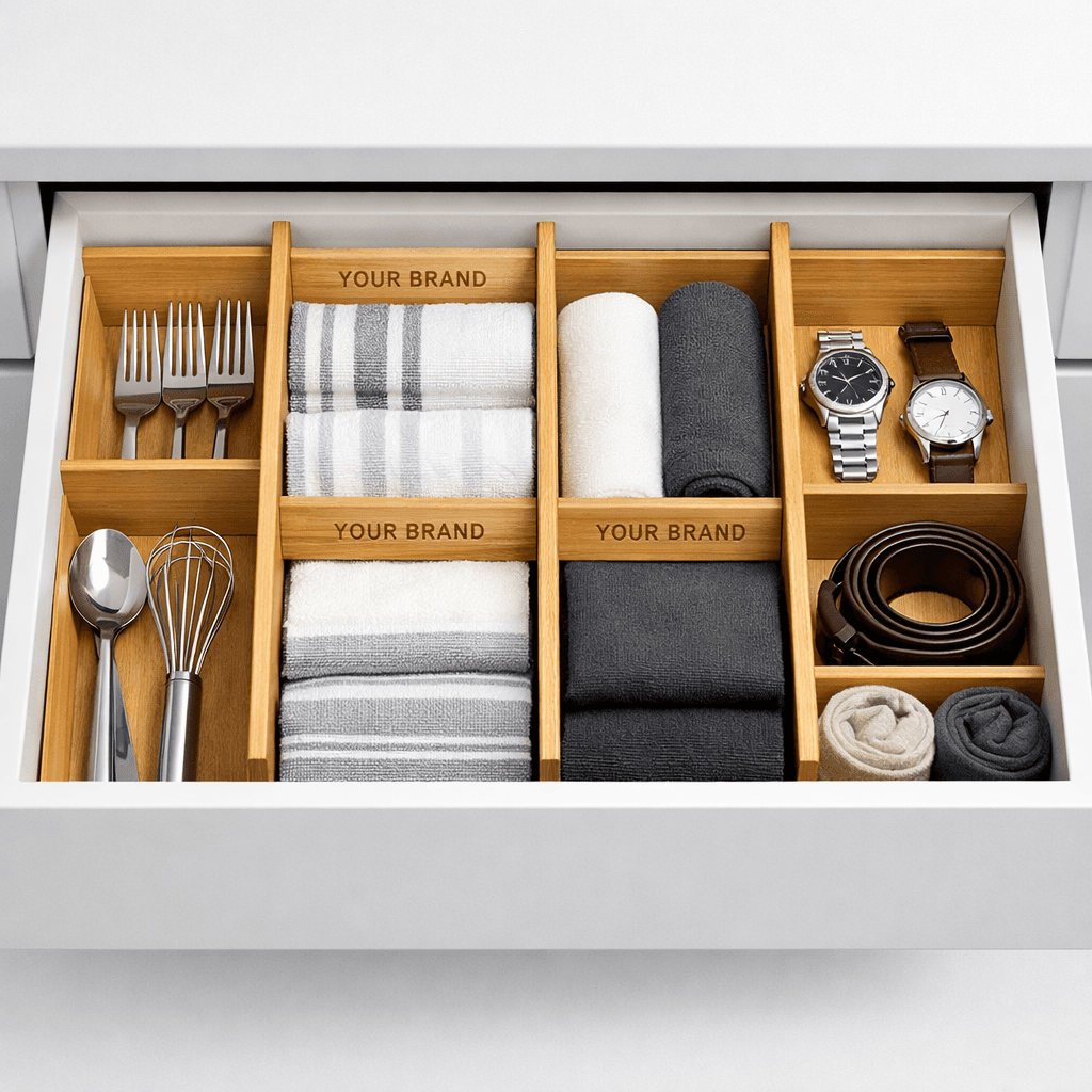 Bamboo Drawer Dividers private-label product concept