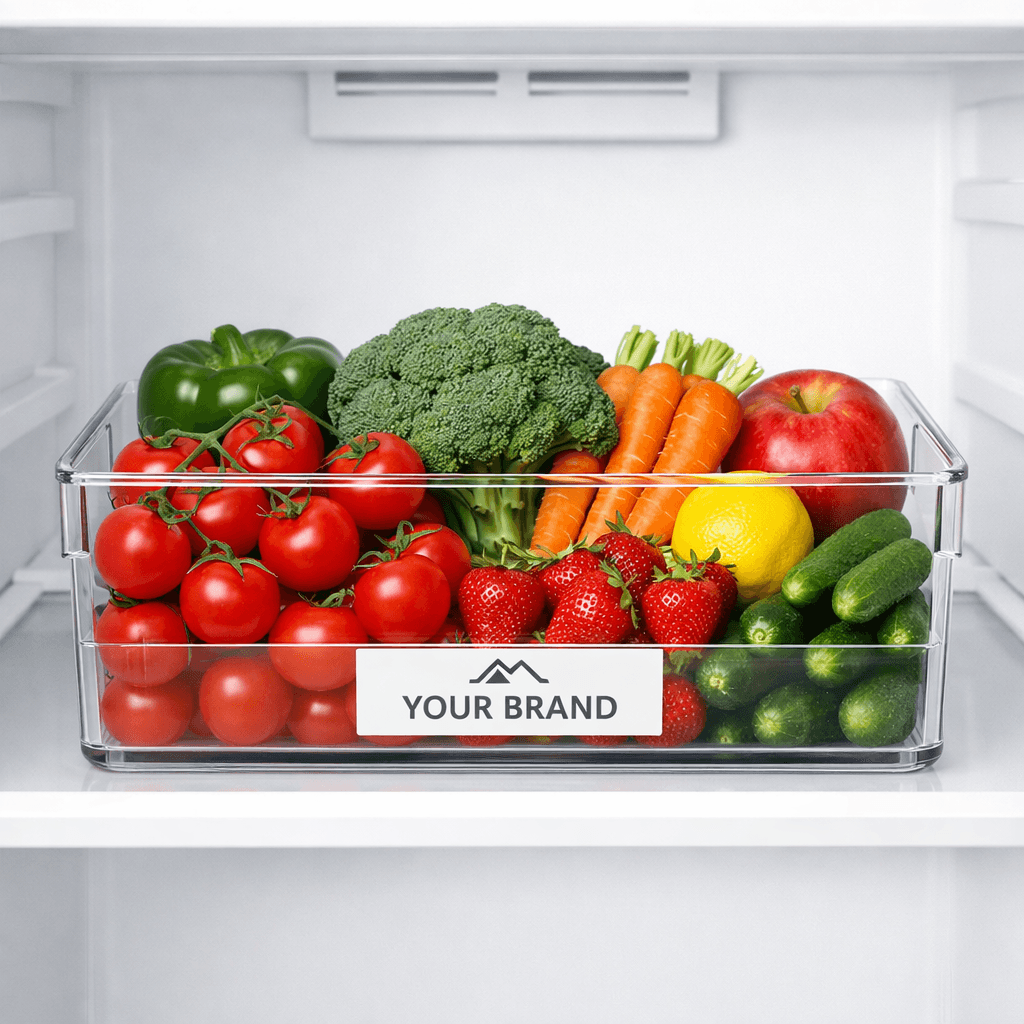 Refrigerator Organizer Bins (Clear) private-label product concept