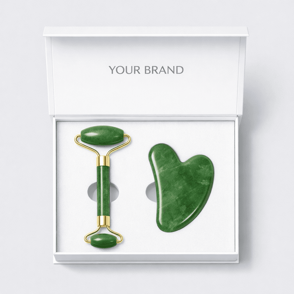 Jade Roller & Gua Sha Set private-label product concept