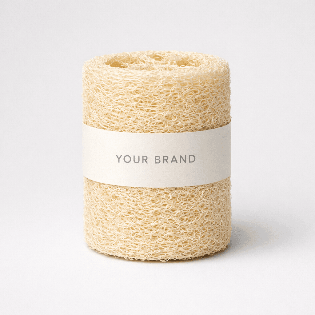 Natural Loofah Sponge private-label product concept