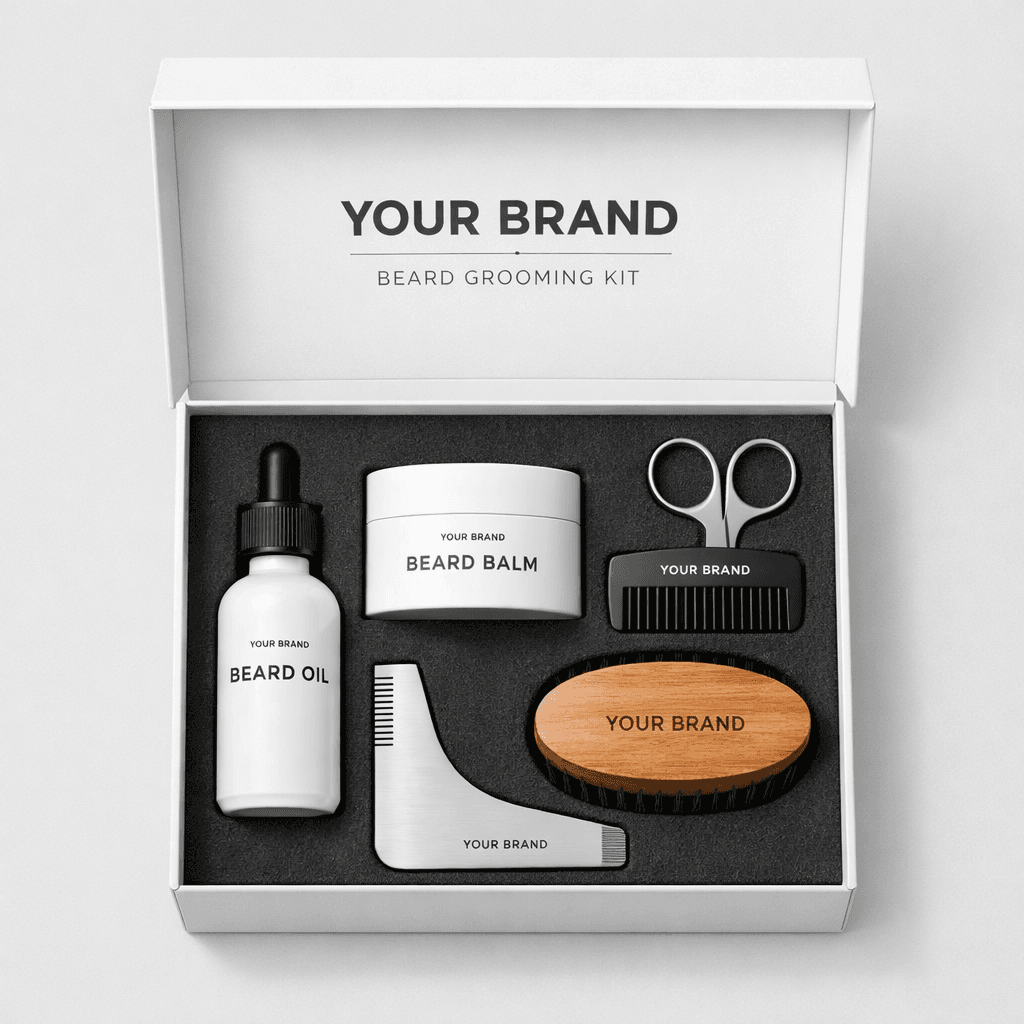 Men’s Beard Grooming Kit private-label product concept