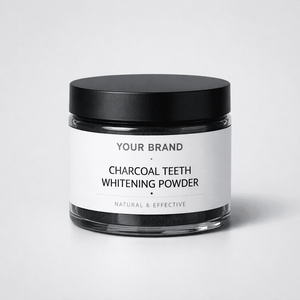 Charcoal Teeth Whitening Powder private-label product concept